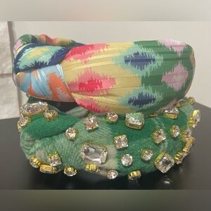 Lele Sadoughi headbands (both included)